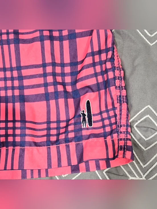 Johnnie-O Plaid Style Swim Trunks Size XL - Picture 2 of 9